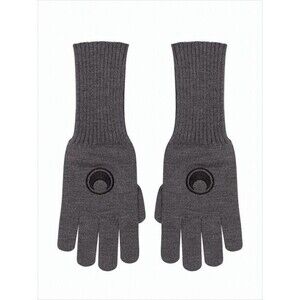 Marine Serre Knitted Merino Wool Gloves With Embroidered Crescent Moon - NWT